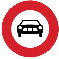 2.03 Circulation interdite aux voitures autom. Ø cm: 40, Exécution: Scotchlite HIP