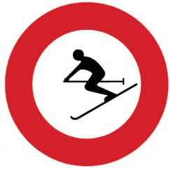 2.15.1 Interdiction de skier Ø cm: 40, Exécution: Scotchlite HIP