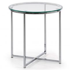 Tavolino Vivid trasparente, cromato