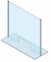 Protection en verre de sécurité trempé (ESG) et aluminium PRO-CV 4A 800 x 958 mm