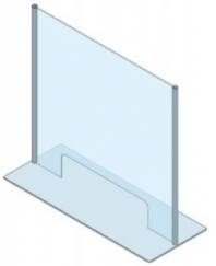 Protection en verre de sécurité trempé (ESG) et aluminium PRO-CV 4B 900 x 958 mm