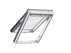 Klappflügelfenster Holz 66 cm x 140 cm Kiefernholz weiss lackiert Verblechung Aluminium Verglasung 2-fach Thermo 1  