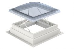 Flachdach-Fenster RWA  Am RWA Flachdachfenster CSP ist bereits fix ein 160 mm Aufsetzkranz montiert, ergibt eine Gesamthöhe von 310 mm  Ein zusätzlicher Aufsetzkranz von 150 mm ist erhältlich.