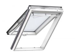 Fenêtre de toit à projection en PU 55 cm x 98 cm Polyuréthane avec noyau en bois Profilés extérieurs en aluminium Vitrage triple Thermo 2  