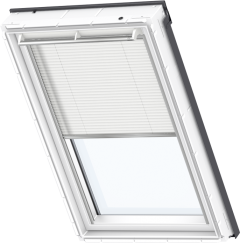 Store plissé blanc 78 cm x 98 cm VELUX INTEGRA® electrique automatique