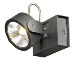 KALU LED 1 Wand- und Deckenleuchte, schwarz, 3000K, 60°