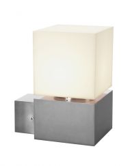 SQUARE WALL, E27, lampada da parete outdoor, acciaio inox 304, max. 20W, IP44