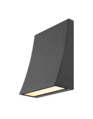 Applique extérieure LED DELWA WIDE, 3000K, 100°, anthracite, IP44