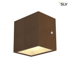 SITRA CUBE WL, lampada a parete/plafone LED per esterni, color ruggine, IP44, 3000K, 10W