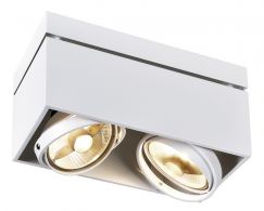 KARDAMOD CARRE DOUBLE QPAR111 plafonnier, blanc, GU10, max. 2x75W