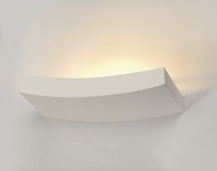 PLASTRA 102 CURVE, applique, plâtre blanc, R7s 78mm, max. 100W
