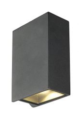 QUAD 2 XL applique carrée anthracite LED, 2x3W, 3000K, up-down, IP44